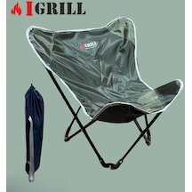 Igrıll Koyu Yeşil Katlanır Taşıma Çantalı Portatif Kamp Sandalyesi Koyu Yeşil