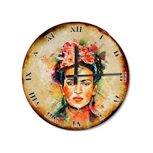 Frida Kahlo Roma Rakamlı Baskılı Duvar Saati (407686214) Çok Renkli