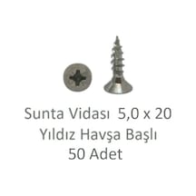Sunta Vidası 5,0x20, 50 Adet Tam Diş Snt Yhb Vida