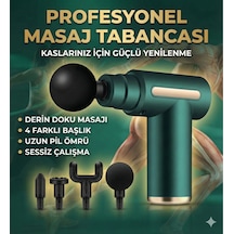 4 Başlıklı 6 Kademeli Titreşimli Şarjlı Mini Masaj Aleti Kırmızı
