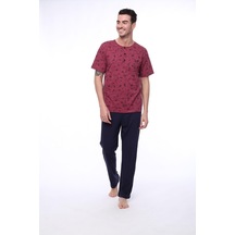 Pijadore 1404 Erkek Uzun Kollu Düğmeli Pijama Takım 001