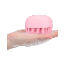 Pembe Yumuşak Silikon Malzemeli Hazneli Masaj Fonksiyonlu Banyo Kese Lifi