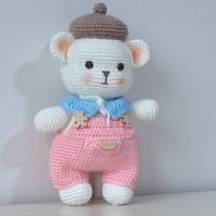 Amigurumi Örgü Oyuncak Ayı Şapkalı