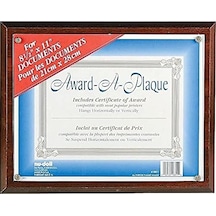 Nudell Walnut - 18811m Award-a-plaque Document Holder Acrylic/plastic 10-1/2 X 13 Walnut