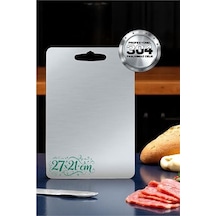 Kesim Tahtası - Profesyonel 304 Paslanmaz Çelik Doğrama Tahtası 27x21 Cm Çok Renkli