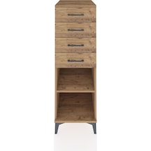 Kronos Dolap Tek Raflı 4 Çekmeceli 44x59x134 Çam-çam Atlas Çam