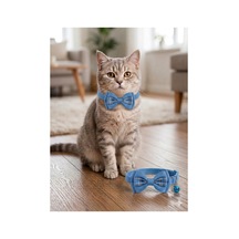 Blue Bulut Mavi Gökyüzü Kedi Papyonlu Tasma