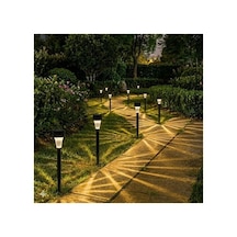 10'lu Güneş Enerjili Led Bahçe Aydınlatması, Dekoratif 10 Parça Siyah
