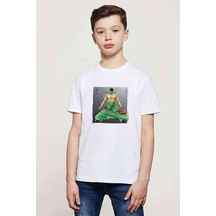 Tshirthane Anime One Piece Roronoa Zoro Baskılı Unisex Çocuk Beyaz T-Shirt