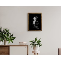 Bk Home Atatürk Tasarımlı Doğal Masif Ahşap Çerçeveli Tablo 45X65 (551057789)