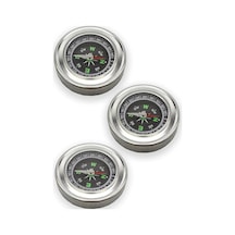 Pusula - Metal Gövdeli Profesyonel 60mm Taşınabilir El Pusulası Dayanıklı Çelik Kasa, Yuvarla