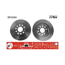 Vw Jetta 4 Fren Diski On 2011-2017 Trw Df4294 2adettir