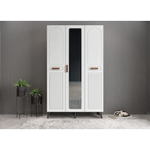 Monere Membran 3 Kapaklı Portmanto Montaj Dahil Füme Beyaz 120 Cm Monere Membran 3 Kapaklı Portmanto Montaj Dahil Füme Beyaz 120 Cm
