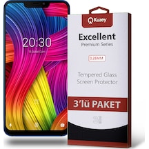 Vestel Venüs Z30 ile Uyumlu Kırılmaz Temperli Ekran Koruyucu Cam Ekonomik 3'lü Paket