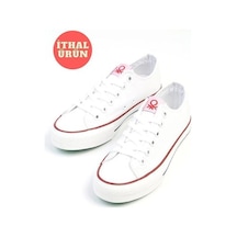 United Colors Of Benetton Benetton Bni-30196 İthal Volkanize Kadın Sneakers Ayakkabı Beyaz