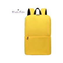 Sırt Çantası Geniş Omuzlu Düz Renk Askı Çok Katmanlı Cepler Büyük Yük Taşıma Kapasitesi Fermuar Kapatma Yellow