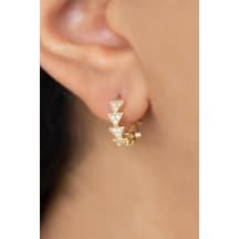 Altın Tasarım Küpe KGA0041