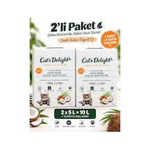 Hindistan Cevizi Kabuğu & Aktif Karbon Teknolojili Kedi Kumu 5 Litre X 2 Adet
