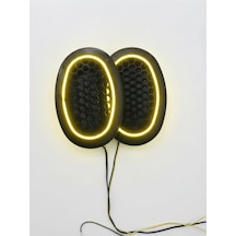 Oval Sarı Ledli Hoparlör Kapağı