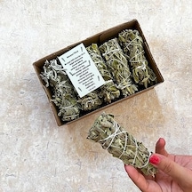 Organik Adaçayı Tütsü 5 Adet Natural White Sage Incense, Aura Cleansing White Sage, Enerji Ve Arınma Seti
