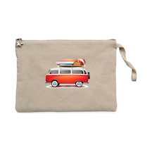 Volkswagen Karavan Holiday Krem Clutch Cüzdan / El Çantası Krem