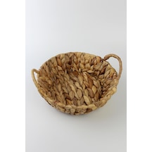 Hasır Rattan Ekmeklik Ekmek Sepeti Yuvarlak 23cm