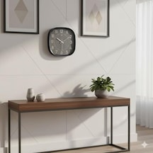 Galaxy Premium Serisi Abs Kasa Duvar Saati Oval 30 Cm Gri Renkli Klasik Kadran 0240-beyaz-şekilli-48cm