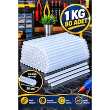 1 Kg 80 Adet İnce Sıcak Mum Silikon Tabanca Mumu Çubukları 7,4 Mmx 30 Cm