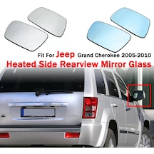 Beyaz Bir Çift Isıtmalı Yan Dikiz Aynası Cam Buğu Önleyici Kapı Düz Kanat Ayna Lens Araba Aksesuarları Jeep Grand Cherokee 2005 - 2010 Için Fit