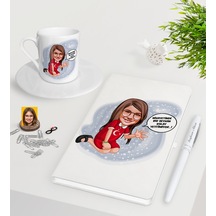 Kişiye Özel Kız Çocuk Kolay Yetişmiyor Karikatürlü Beyaz Defter K N11.728