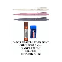 Econ 0.5 Mm Genz Colours 3 Renk Set + Uç + Silgi 3 Renk Karışık
