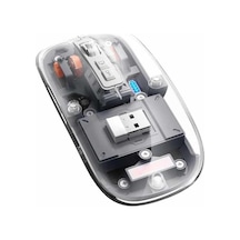 Kablosuz Mouse Fare Şarjlı Bluetooth Wireless Çift Modlu Sessiz - Lisinya