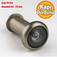 Kalite Kapı Dürbünü Saten 50-75 Mm 14 Mm Delik Çapı Güvenlik Gözetleme Aparatı Metal Gövde