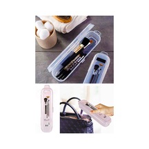 Periboia Multi Şeffaf Kapaklı Çanta İçi Saklama - Diş Fırçası - M Renkli