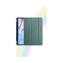 Galaxy Tab A11 8.7 İnç İle Uyumlu Kalem Bölmeli Akıllı Trifolding Tablet Kılıfı Kapaklı Kılıf
