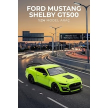 Maisto Lisanslı Metal Ford 2020 Mustang Shelby Gt500 1:24 Kapıları Açılabilir Oyuncak Model Araba Yeşil