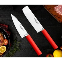 Lazbisa Asia Et Ekmek Sebze Meyve Soğan Salata Şef Bıçak Seti 2'li