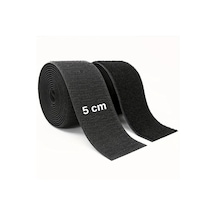 Çift Taraflı Cırt Cırtlı Bant En: 5 Cm X Uz: 1 Metre Güçlü Ve Dayanıklı Amerikan Fermuarı Siyah