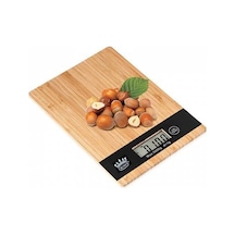 Crown 5kg Bambu Desenli Dijital Lcd Mutfak Tartısı Terazisi