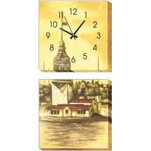 Kız Kulesi Kanvas Tablo Duvar Saati