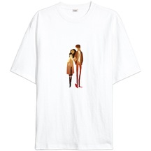 Aşk Beyaz Oversize Unisex Tişört