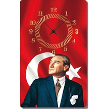 Decorıta Cam Saat | Atam Çok Renkli