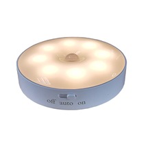 Cbtx Usb Şarj Edilebilir Dolap Başucu Yuvarlak Lamba Manyetik Vücudu Sensörü Led - Sıcak Beyaz