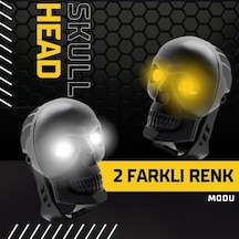 Skull Head Özel Tasarım Motosiklet Sis Lambası 1 Adet