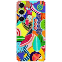 Samsung Galaxy S24 İle Uyumlu Retro Color 6 Kamera Korumalı Şeffaf Kılıf Şeffaf