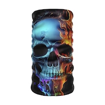 Bebo Store Skull-172 Extreme Spor Motor Kullananlara Özel Desenli Reflektörlü Buf Boyunluk Bandana Balaklava