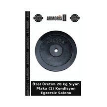 Özel Üretim 20 Kg Siyah Plaka 1 Kondisyon Egzersiz Salonu