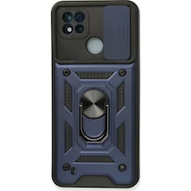 Newface Realme C11 2021 Kılıf Pars Lens Yüzüklü Silikon - Lacivert