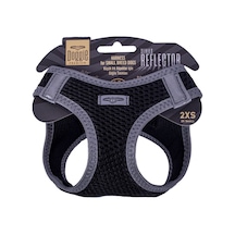 Doggie Havalı Dokuma Reflektör Serisi Küçük Irk Göğüs Tasması Siyah 2XS-26-30Cm Siyah