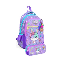 Coral High Mor Sevimli Tavşan Baskılı Kız Çocuk İlkokul Sırt Çantası Ve Kalem Çantası Seti - Setygn33255c
